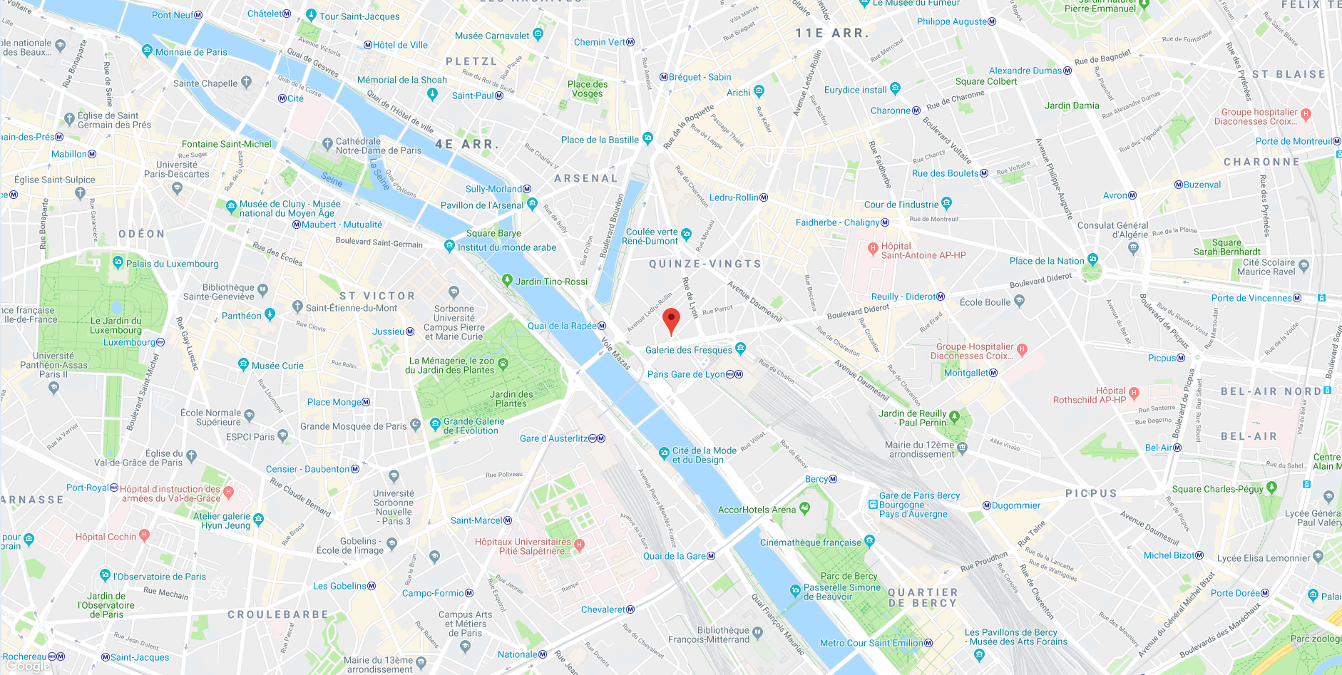 situation et acces de l'hôtel Aurore à Paris